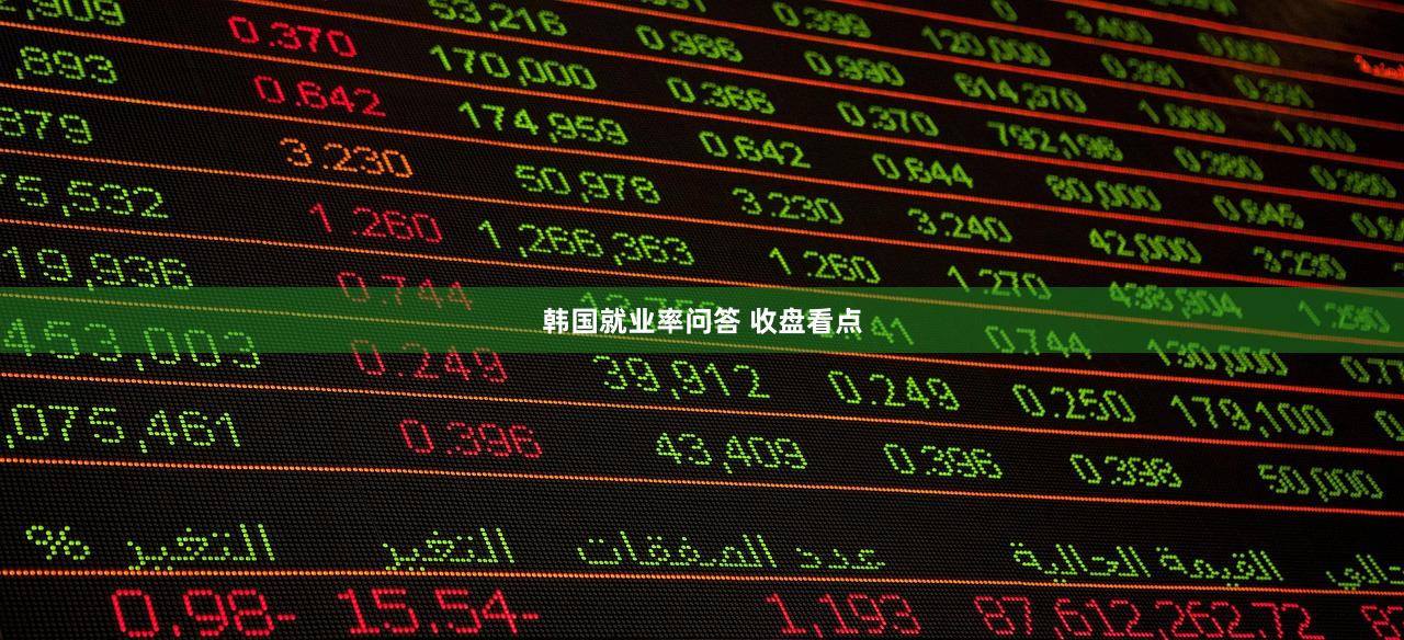 韩国就业率问答 收盘看点