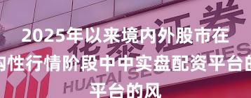 2025年以来境内外股市在结构性行情阶段中中实盘配资平台的风